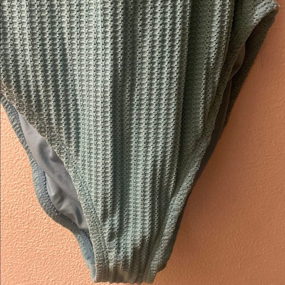 BECCA SWIM Textured Green One Piece Swimsuit - Picture 3 of 9